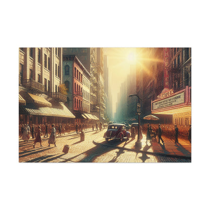 "Enigmatic Metropolis Scenery" - Canvas