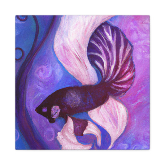 "Betta Amongst Algae" - Canvas