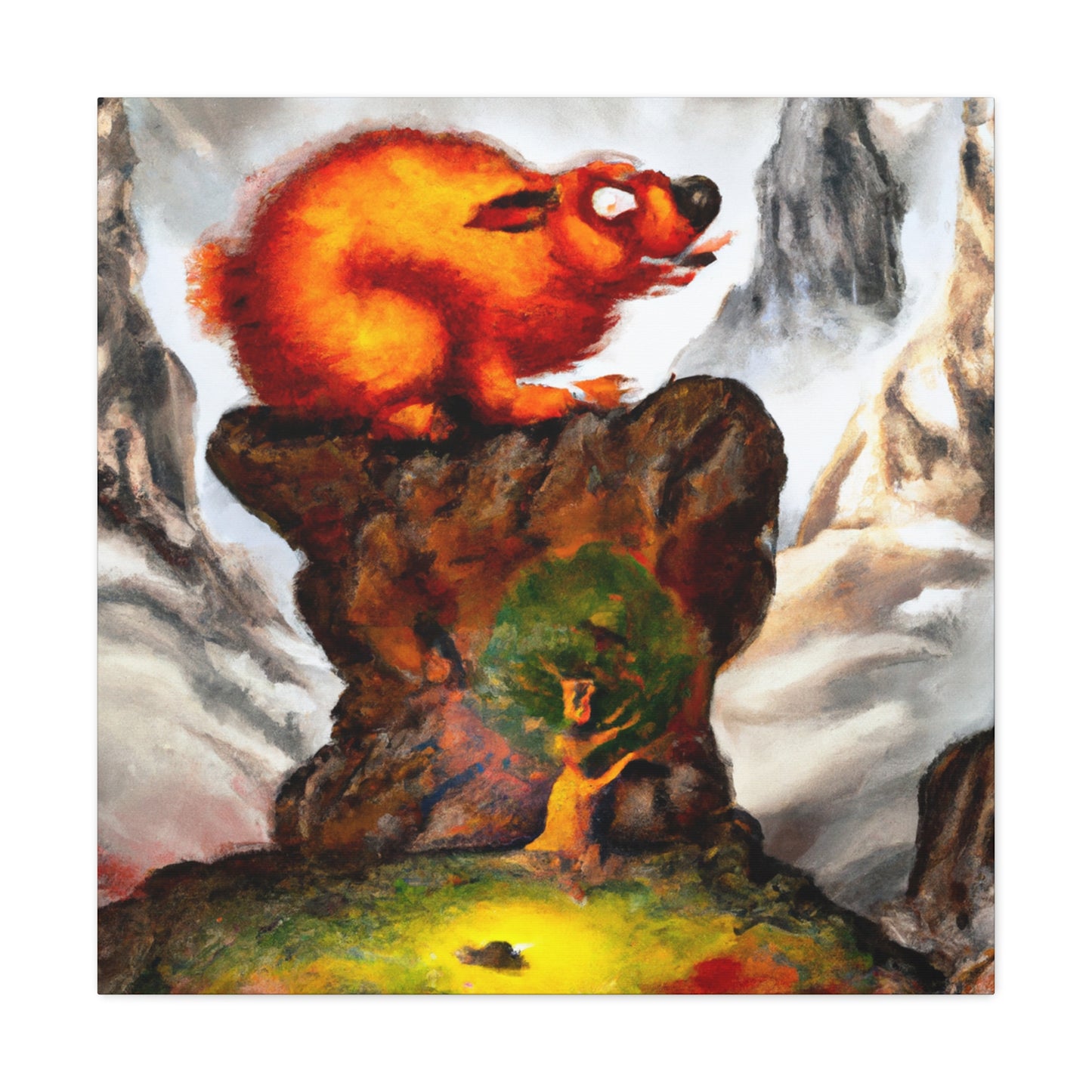 Marmot in Surrealism - Canvas