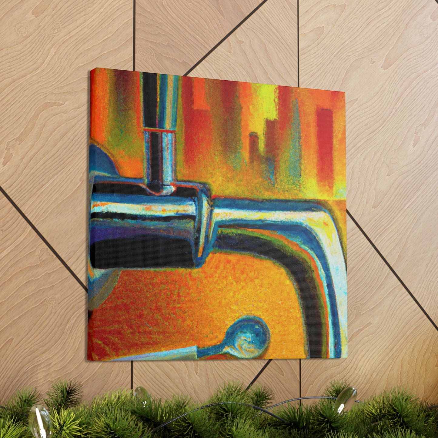 "Bar Tap Landscape Scene" - Canvas