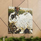 Rabbit's Pointillist Dream - Canvas