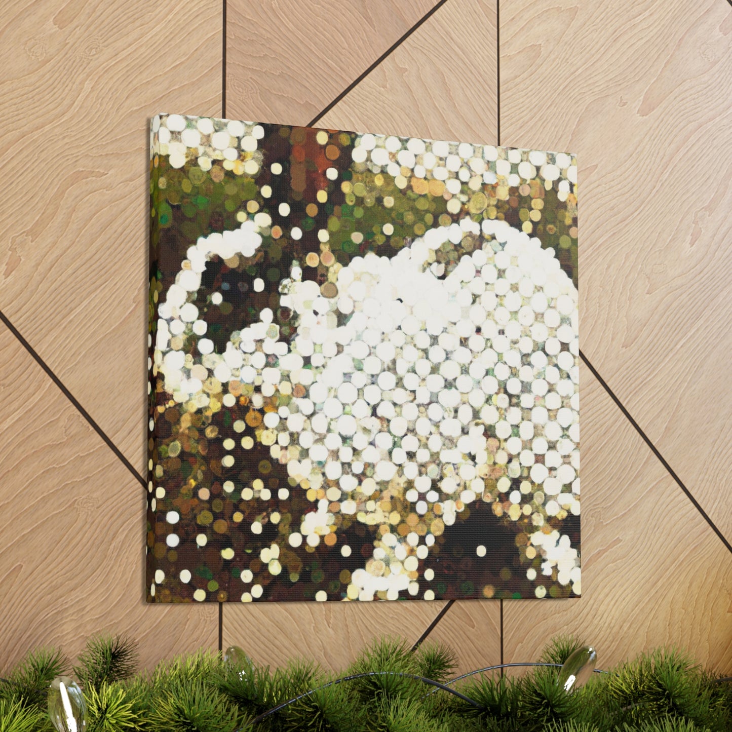 Rabbit's Pointillist Dream - Canvas