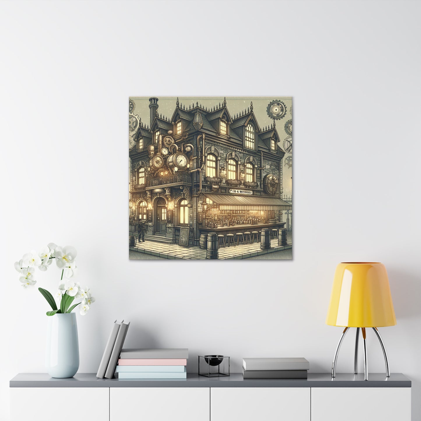 Steamy Alehouse Revelry - Canvas