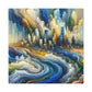 "Cityscape Serenity: Portland" - Canvas