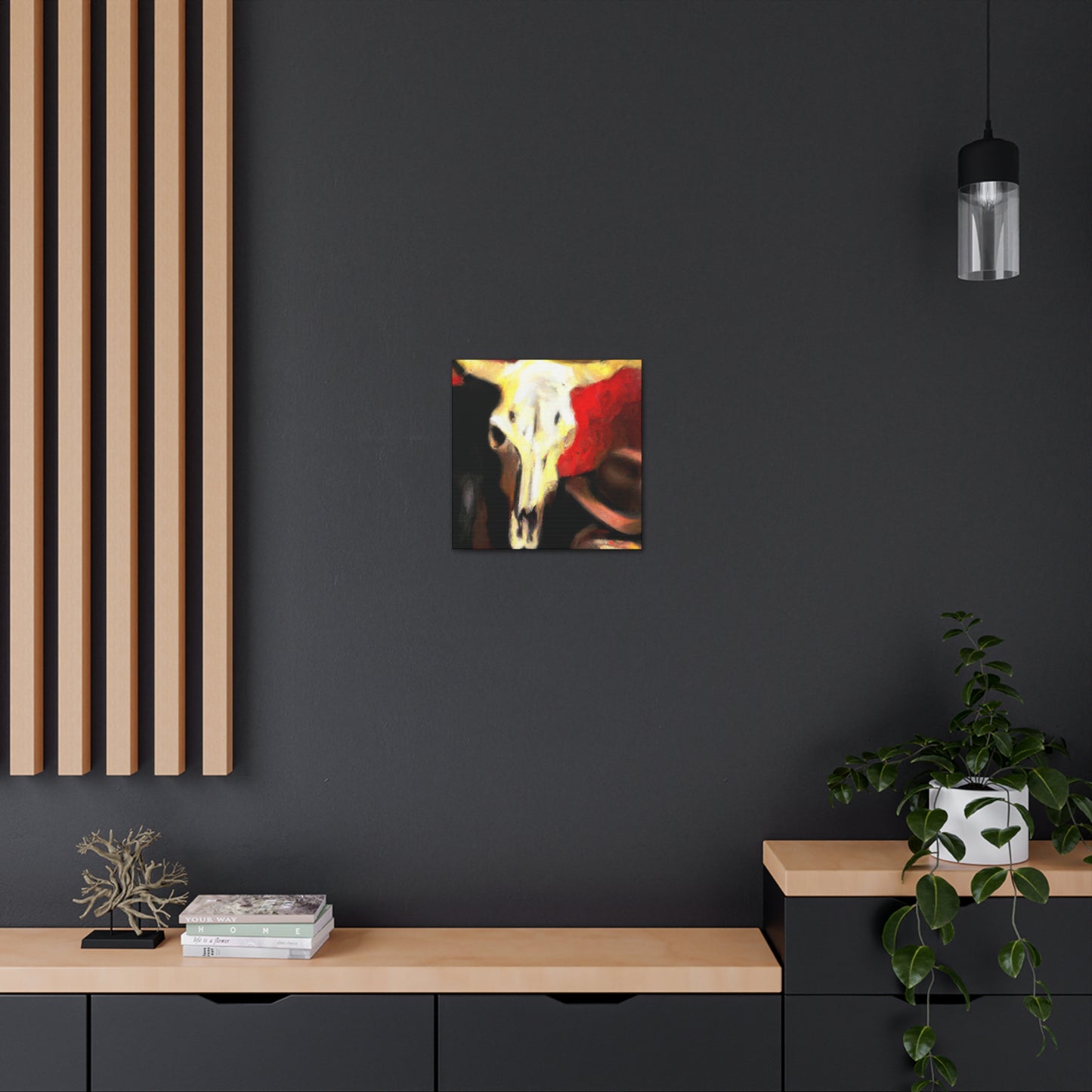 "Cow Skull Expressionism' - Canvas