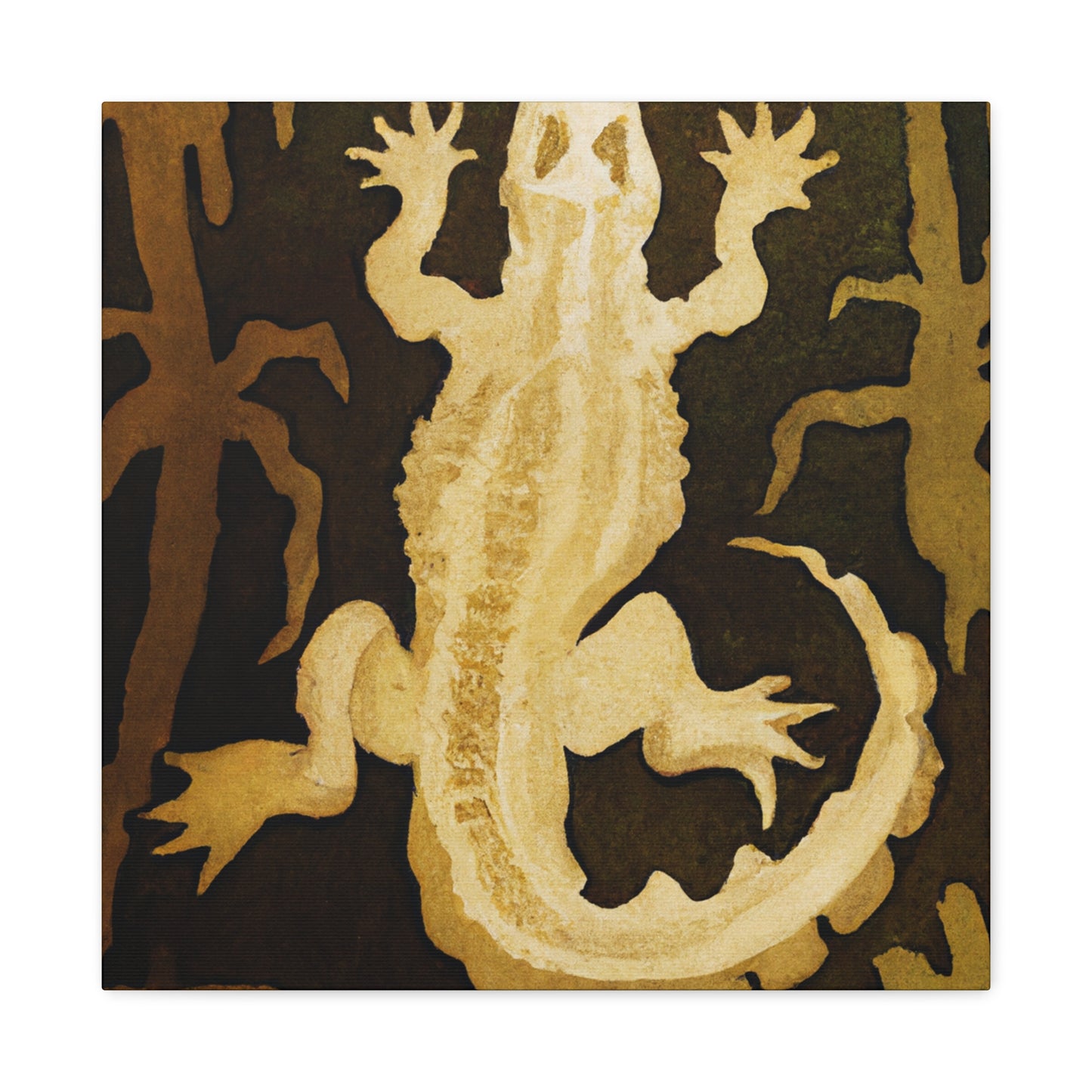 Crocodile's Art Nouveau Dream - Canvas