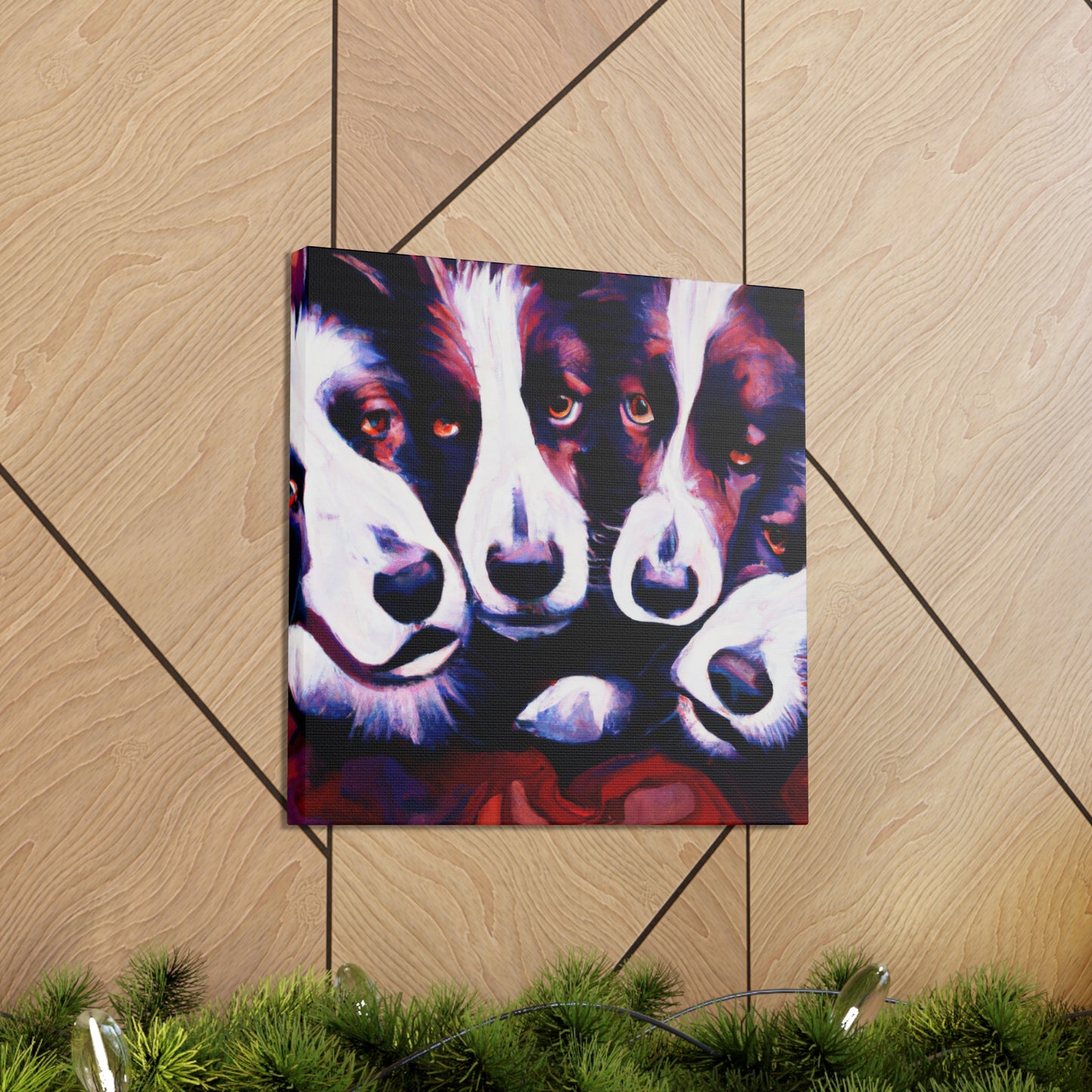 Border Collie Reflection - Canvas