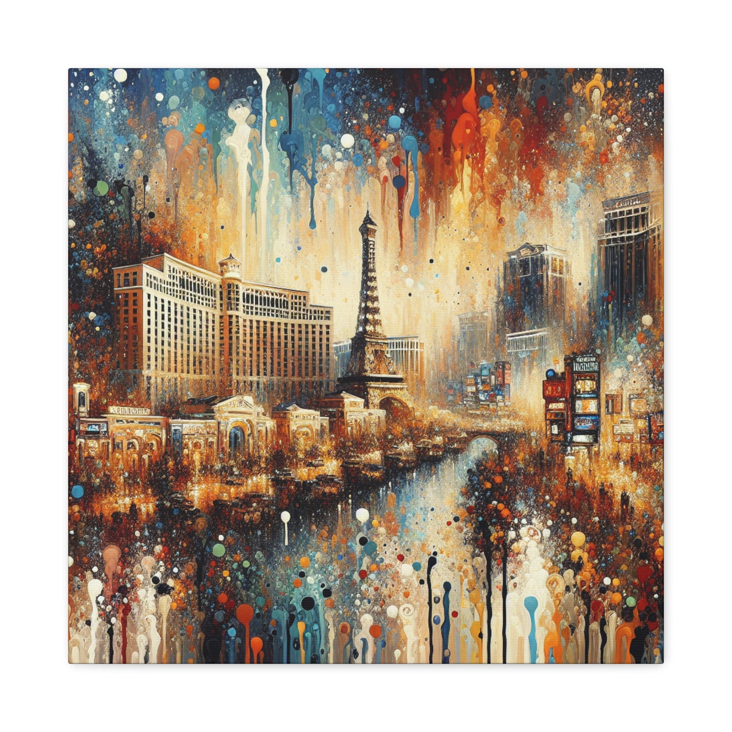 Whimsical Casino Reflections - Canvas