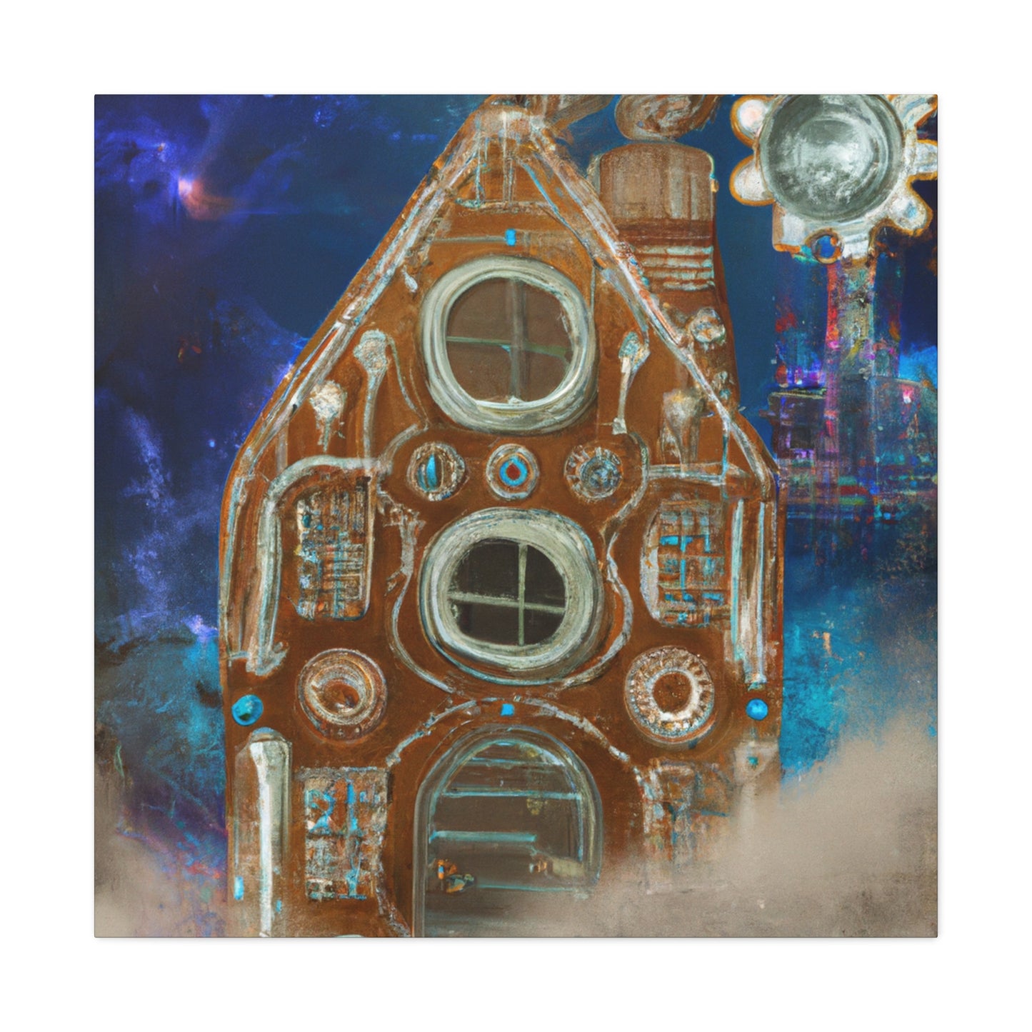 Gingerbread Steampunk Mansion - Canvas