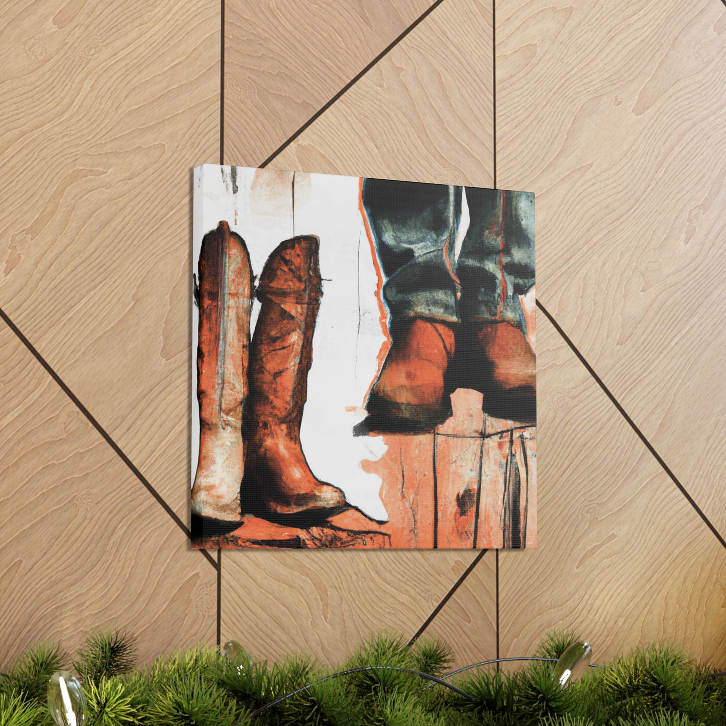 Boots in Motion Painting - Canvas