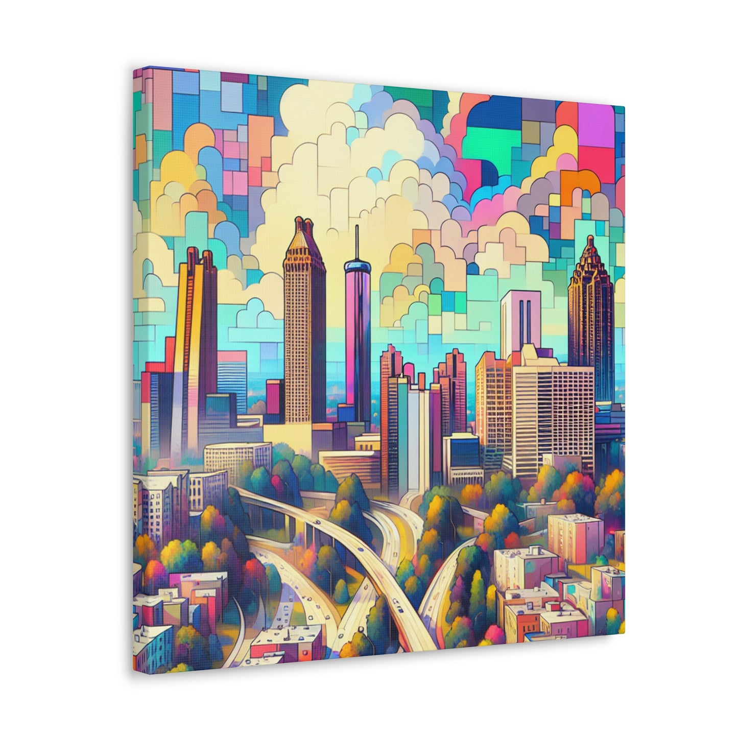 Urban Symphony in Atlanta - Canvas