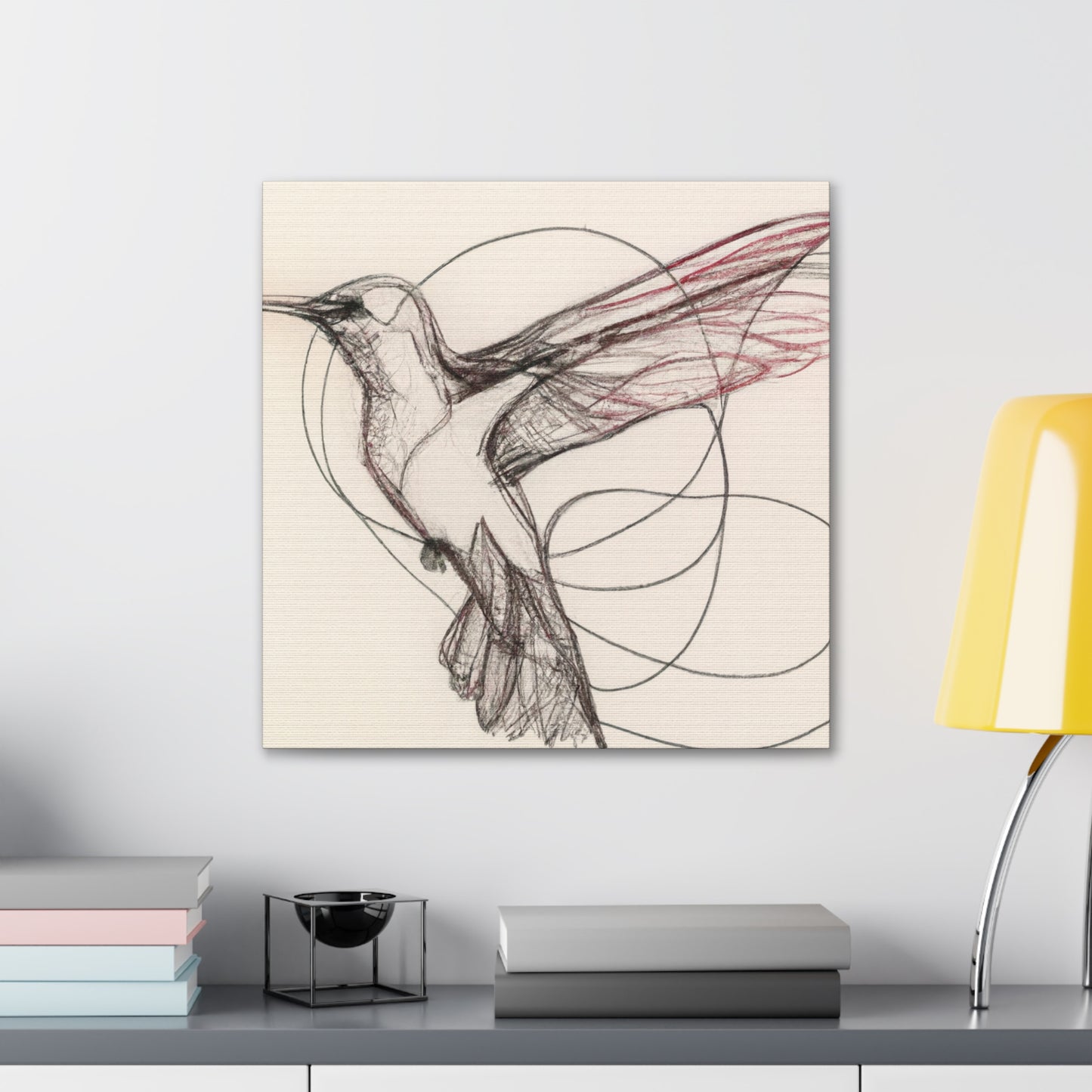 "Ruby Hummingbird Delight" - Canvas