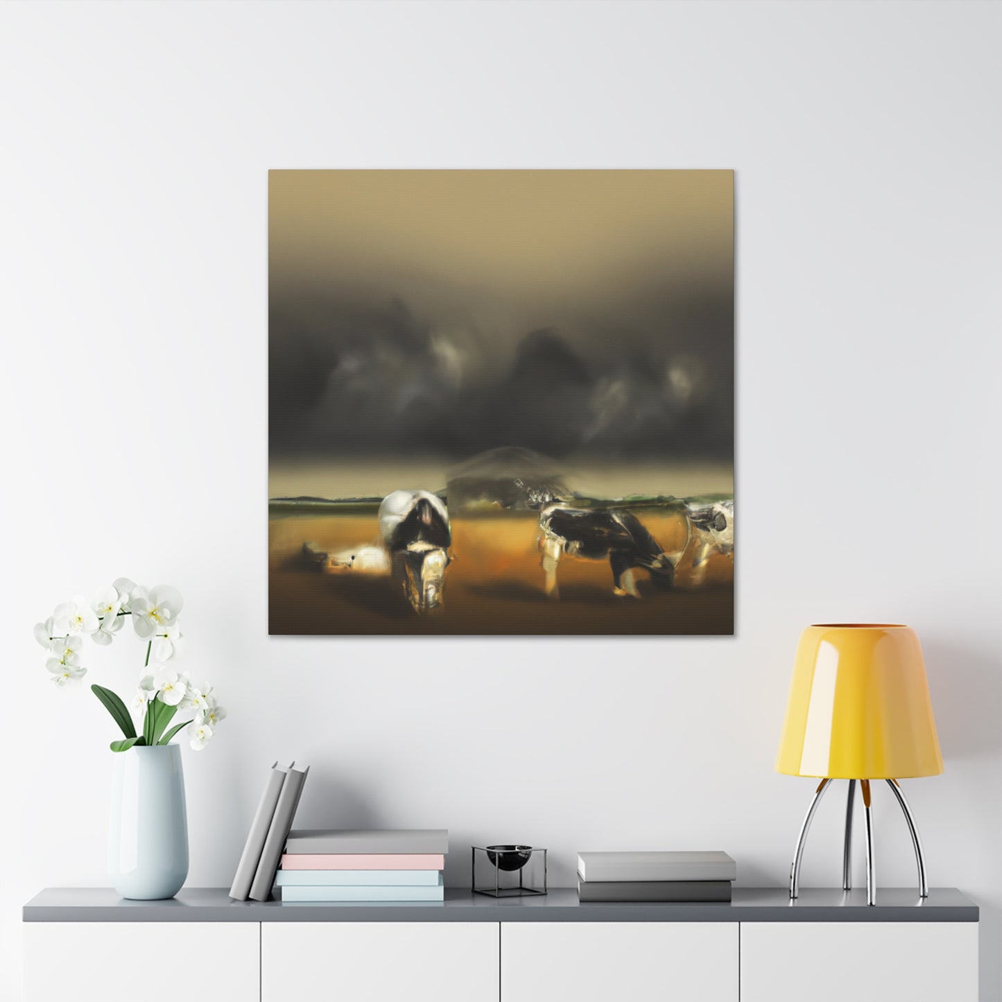 Pasture Dreaming Cow - Canvas