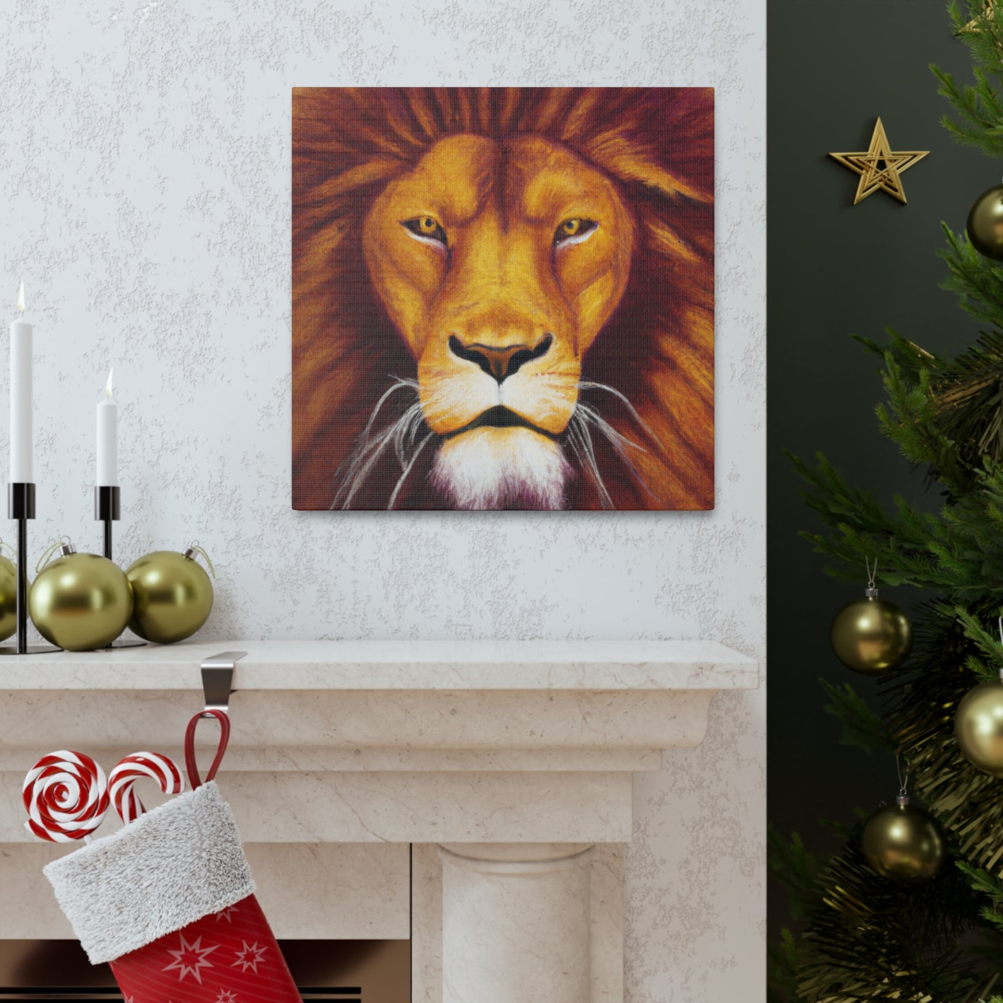 Lion in Hyperrealism - Canvas