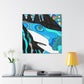 "Great White Shark Surge" - Canvas