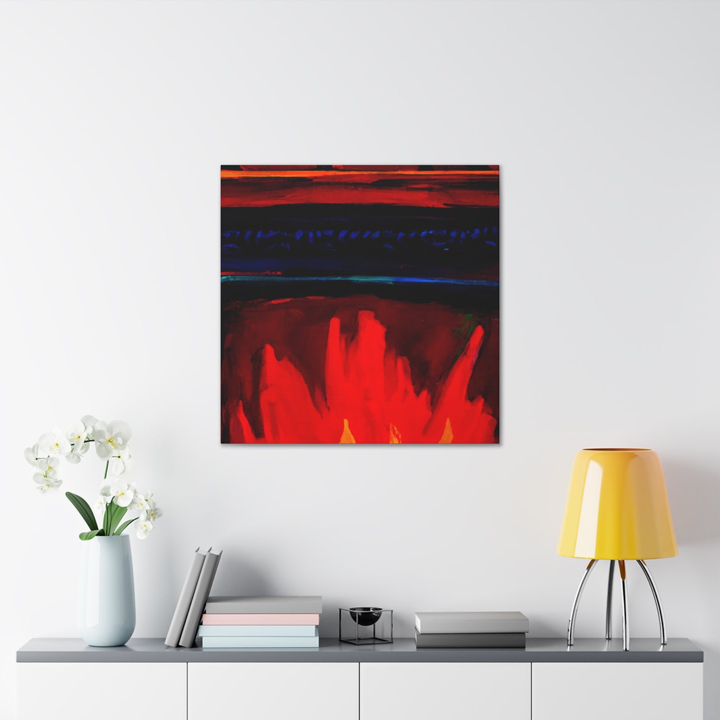 "Flames of Home Fires" - Canvas