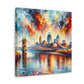 "Cityscape of Cincinnati" - Canvas