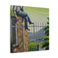 Cowboy on the Fence - Canvas