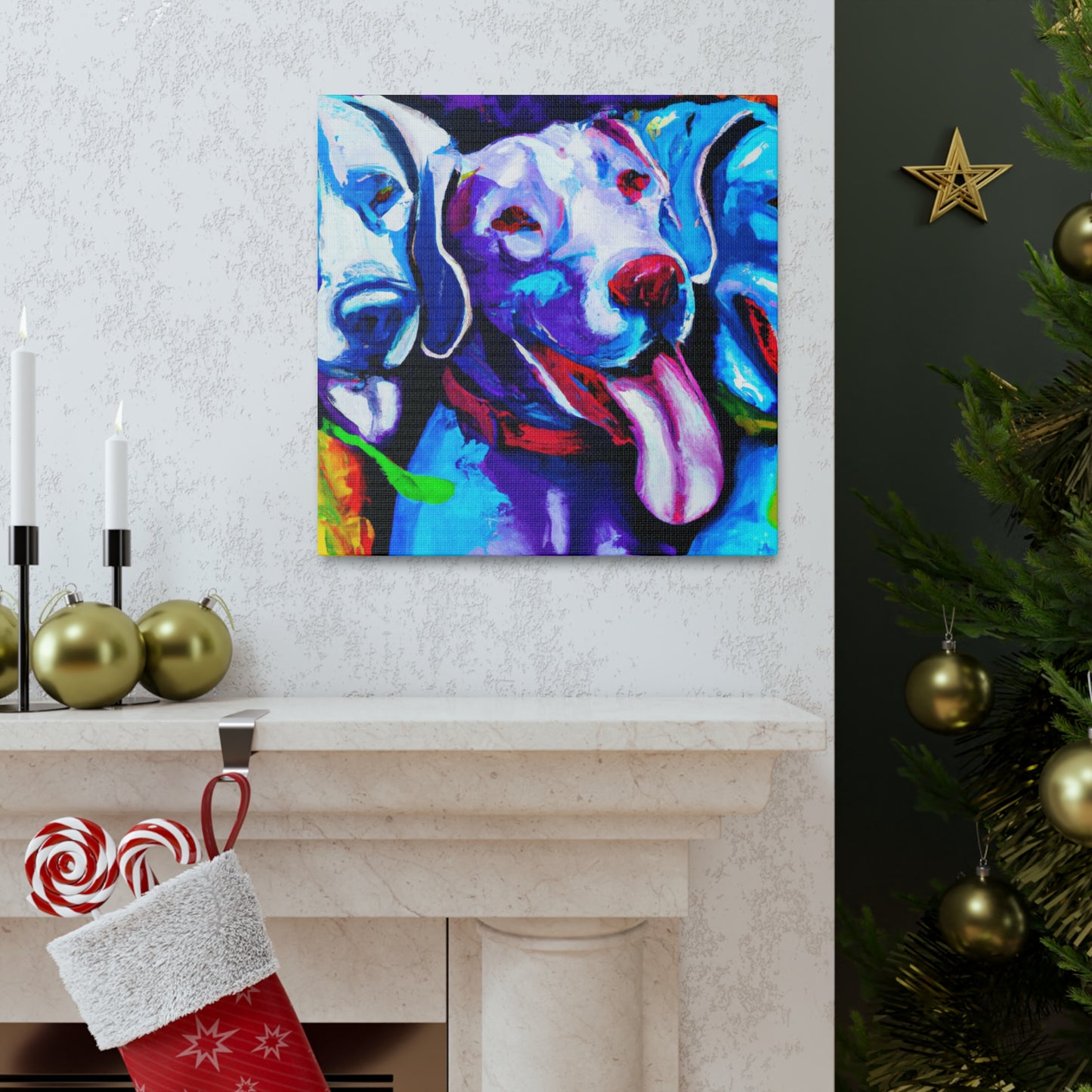 Weimaraner Winter Wonders - Canvas