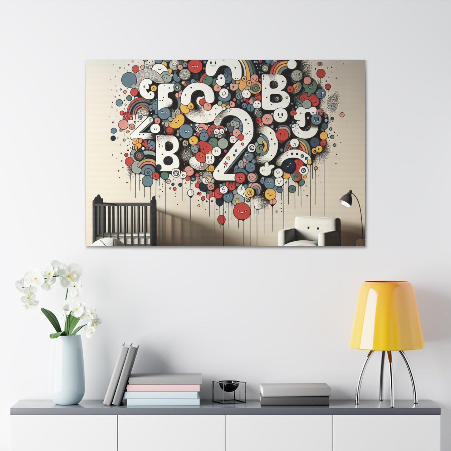 "Whimsical Typeface Wonderland" - Canvas