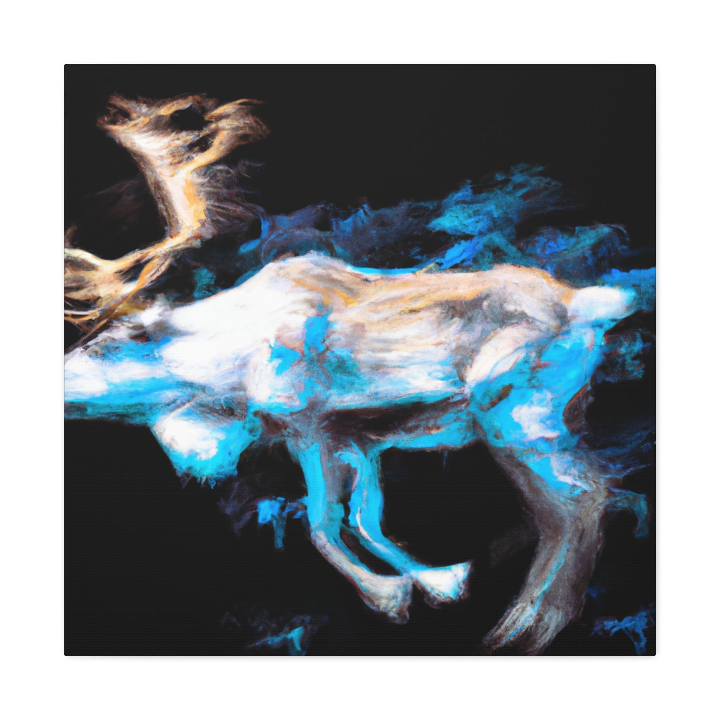 Reindeer in Impressionism - Canvas