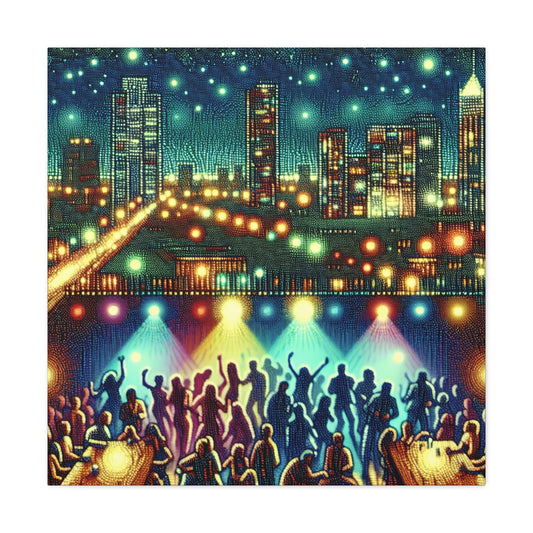 Vibrant Rooftop Revelry - Canvas