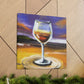 "Wine Glass by Moonlight" - Canvas