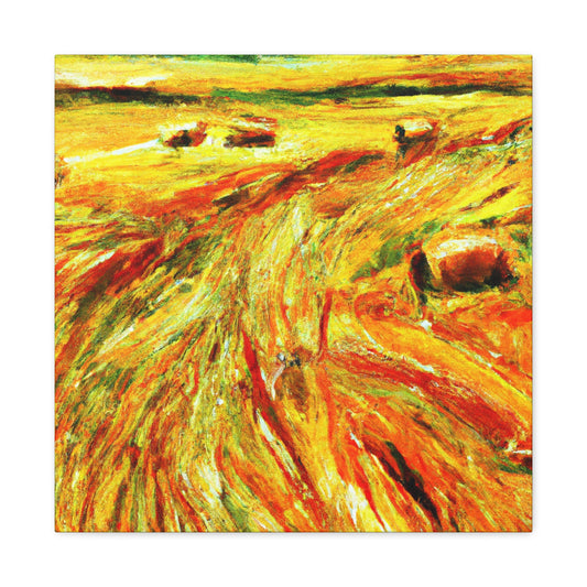 Hay Field Splendor. - Canvas