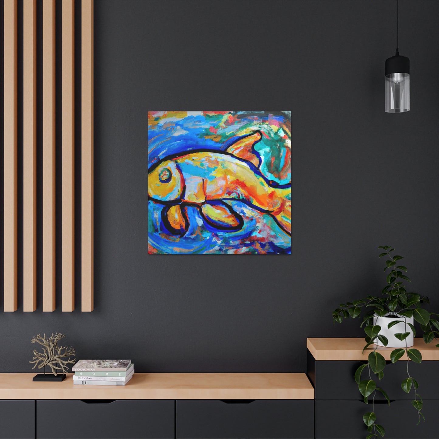 Rainbow Fish Abstracted - Canvas