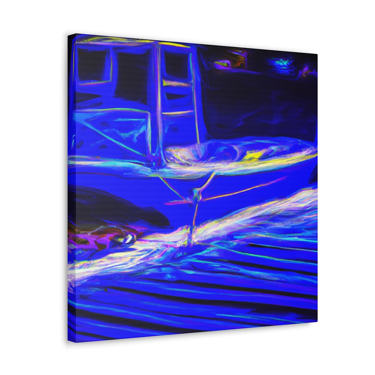 "The Graceful Pontoon Boat" - Canvas