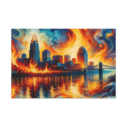 "City of Whirling Colors" - Canvas