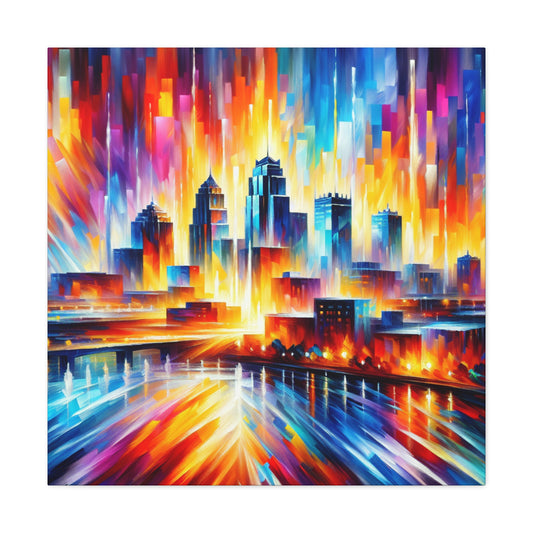 "Vibrant Urban Reverie" - Canvas