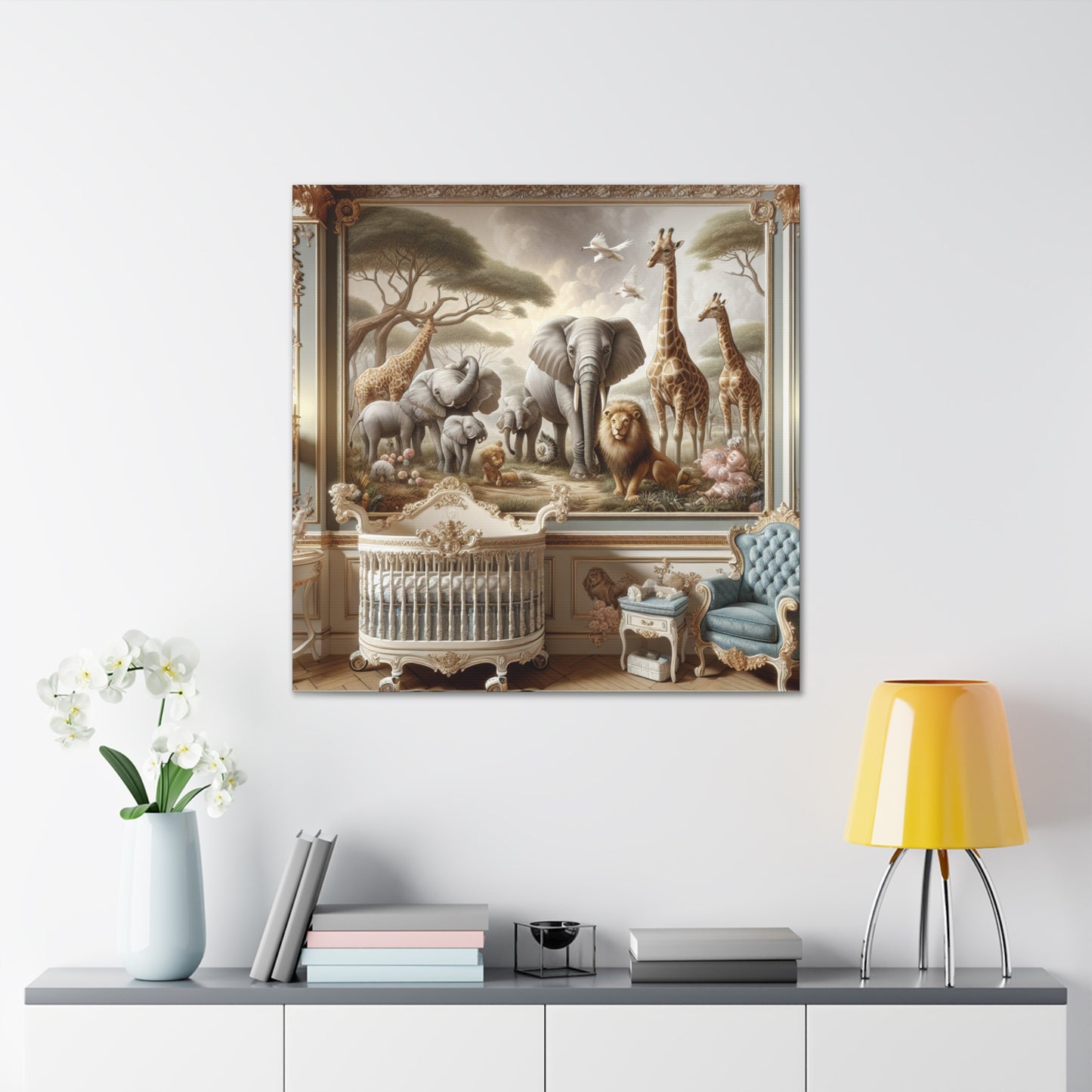 Safari Majesty in Rococo - Canvas