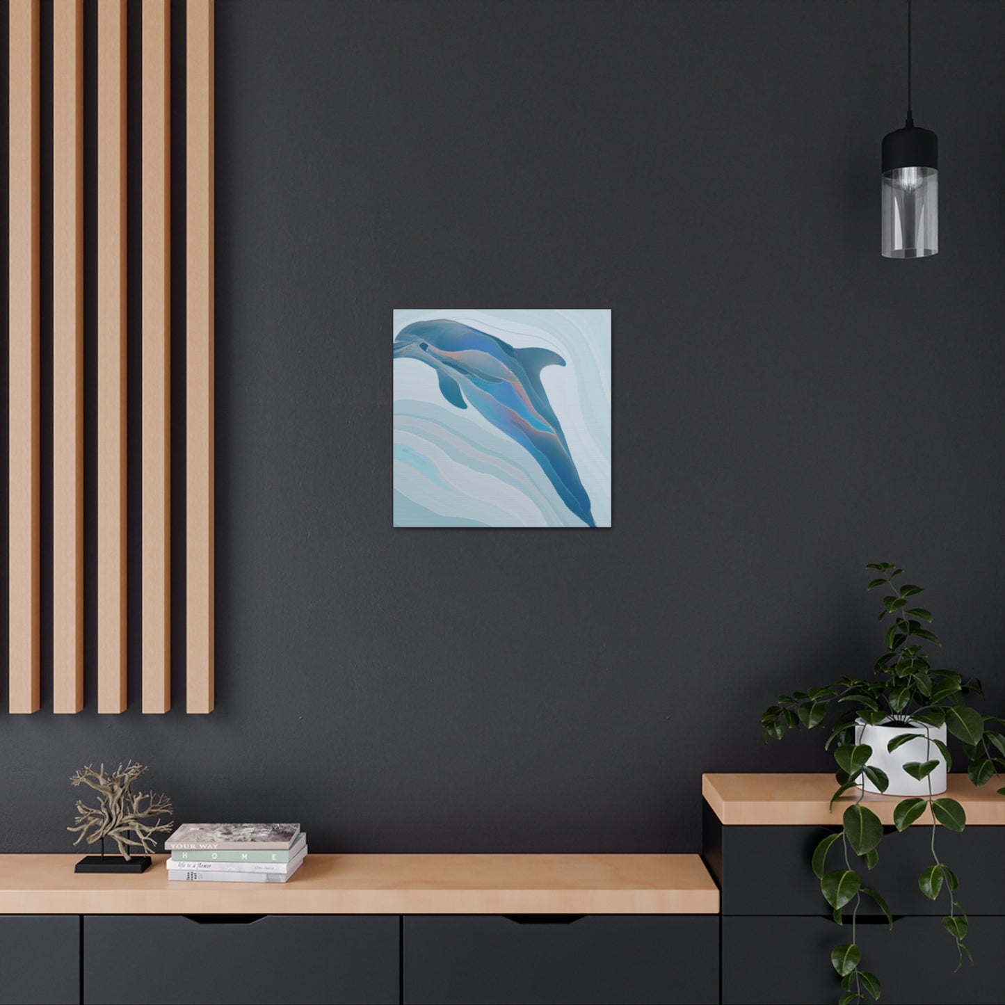 Dolphin's Playful Joy - Canvas