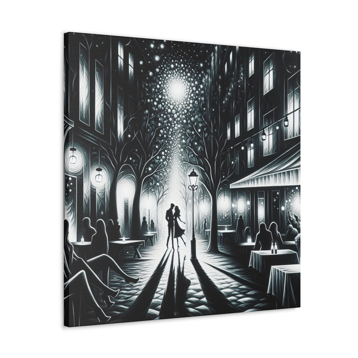 Whimsical Moonlit Rendezvous - Canvas