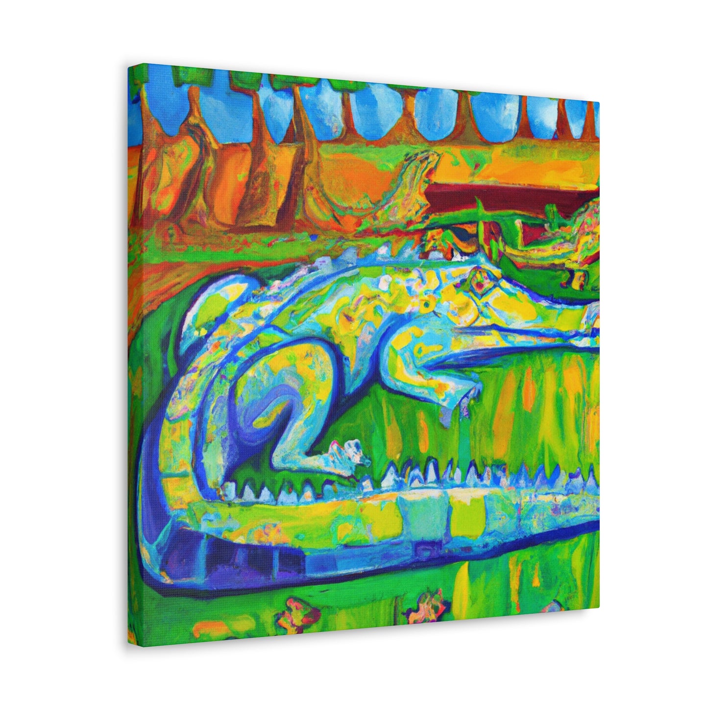 Crocodile Street Mural - Canvas