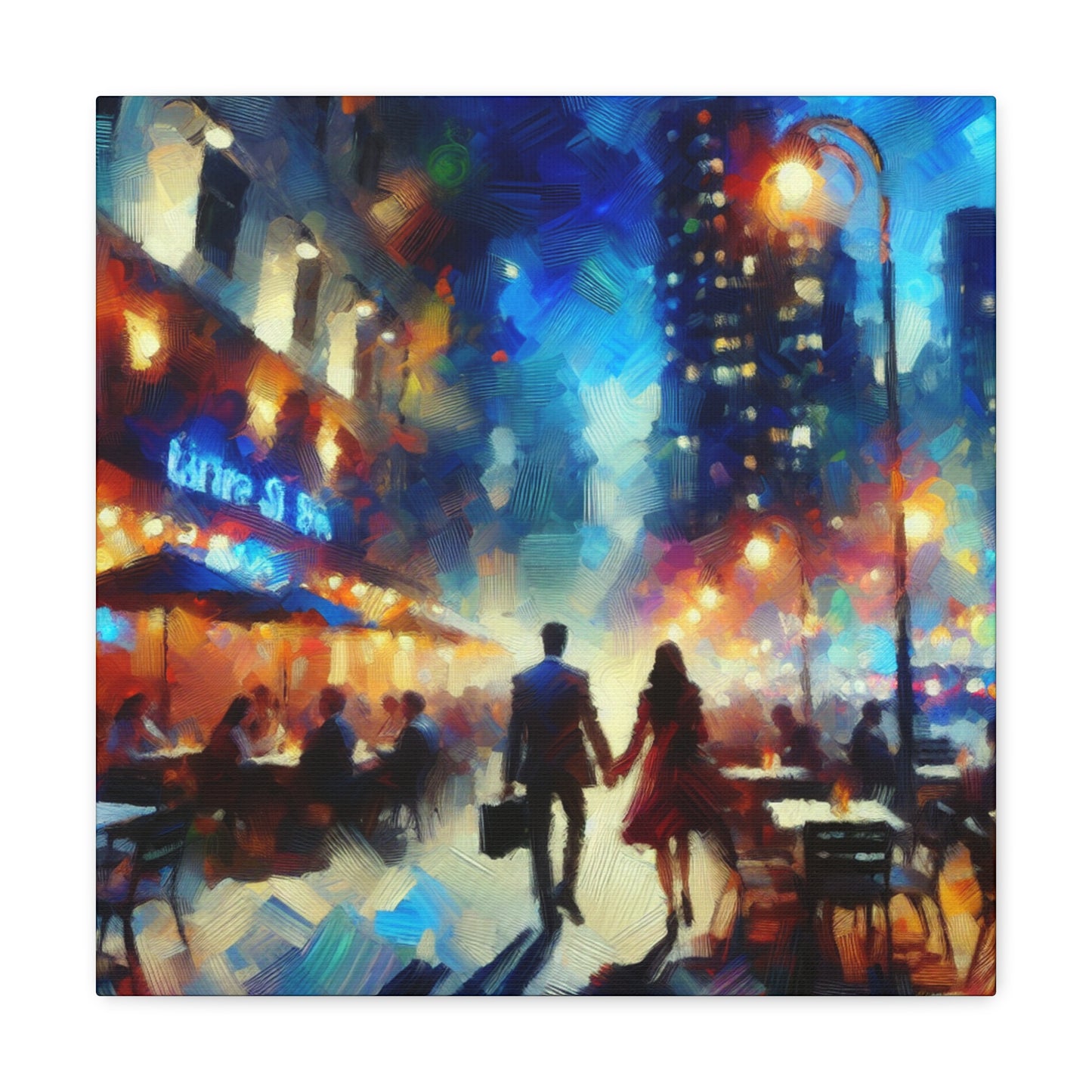 Romantic Evening Stroll - Canvas