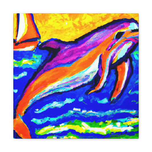 Dolphins in Fauvism - Canvas