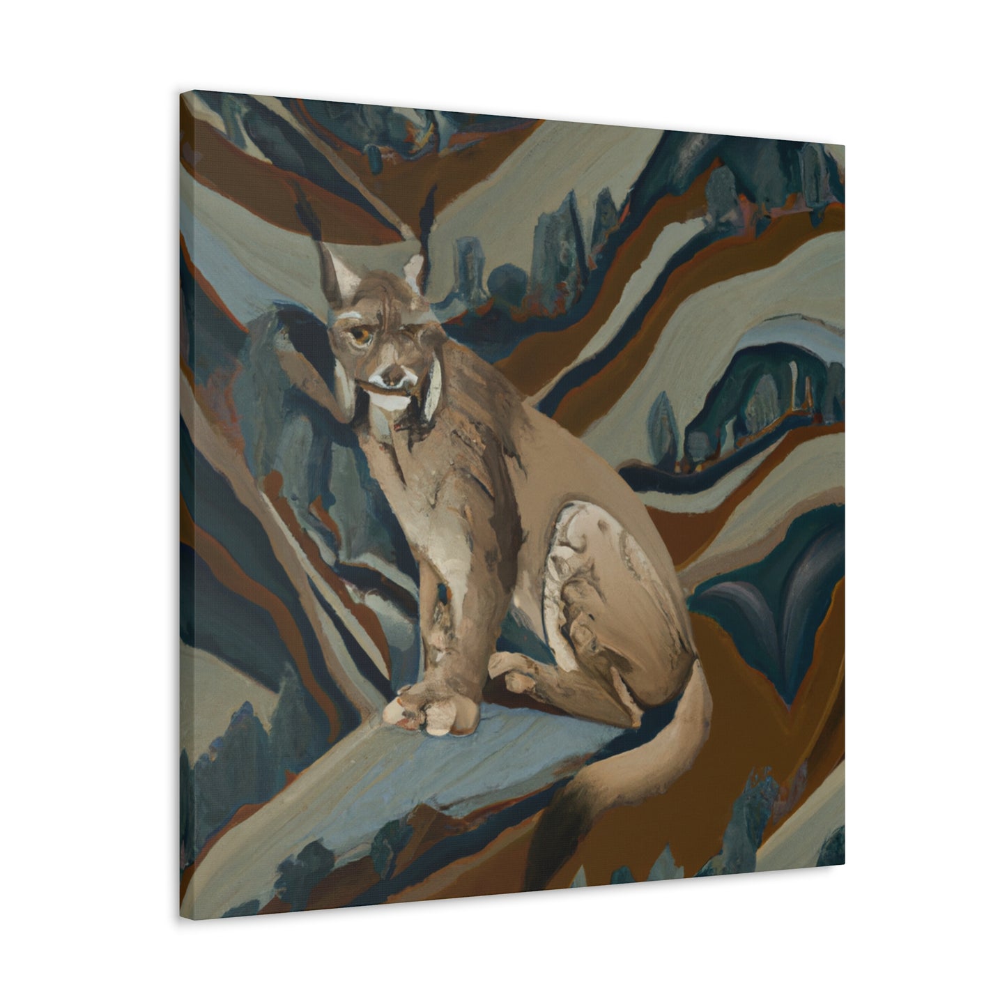 "Lynx in Art Deco". - Canvas