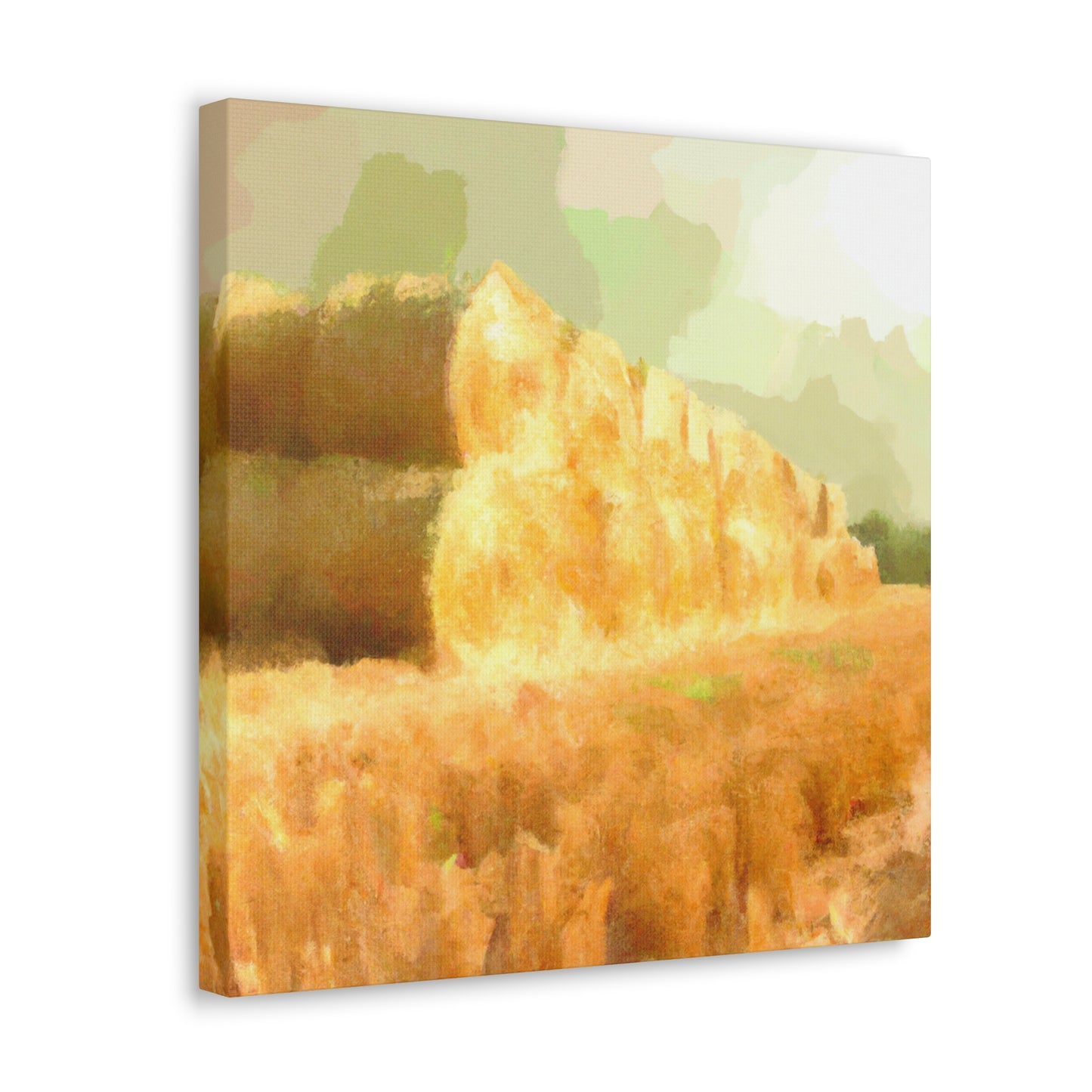 "Harvest Hayfield Halo" - Canvas