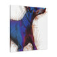 "Vibrant Doberman Portrait" - Canvas