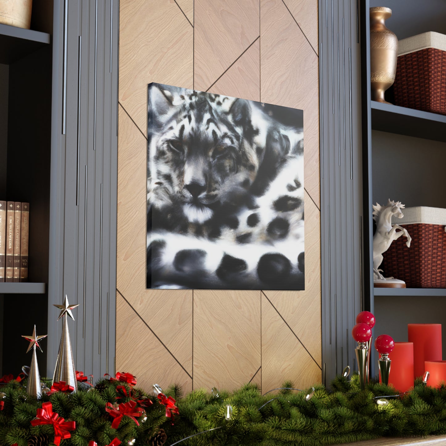 Snow Leopard Majesty - Canvas