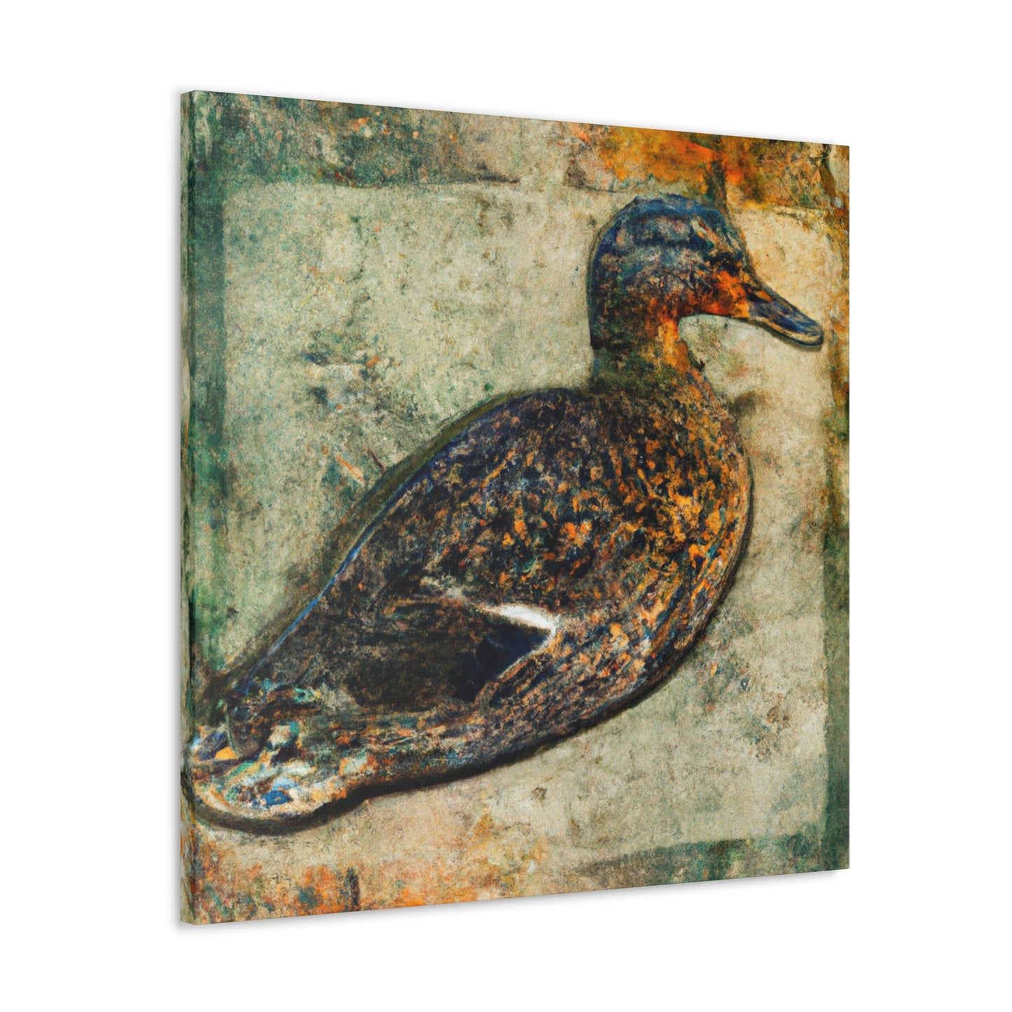 "Mallard Duck In Bloom" - Canvas