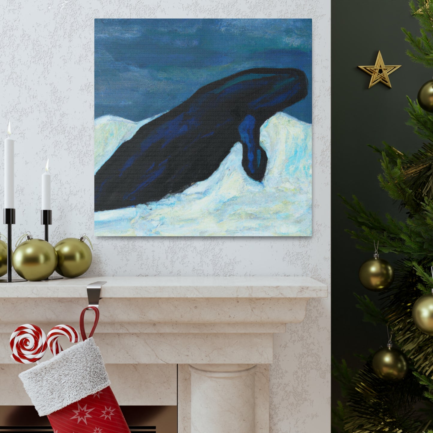 Bowhead Whale Abstraction - Canvas