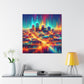 "Emerald City's Vibrant Symphony" - Canvas