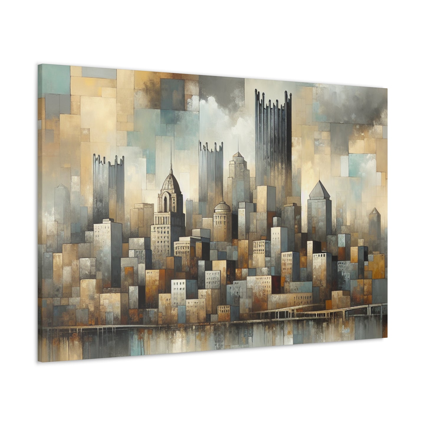 "Pittsburgh through Lavish Brocade" - Canvas