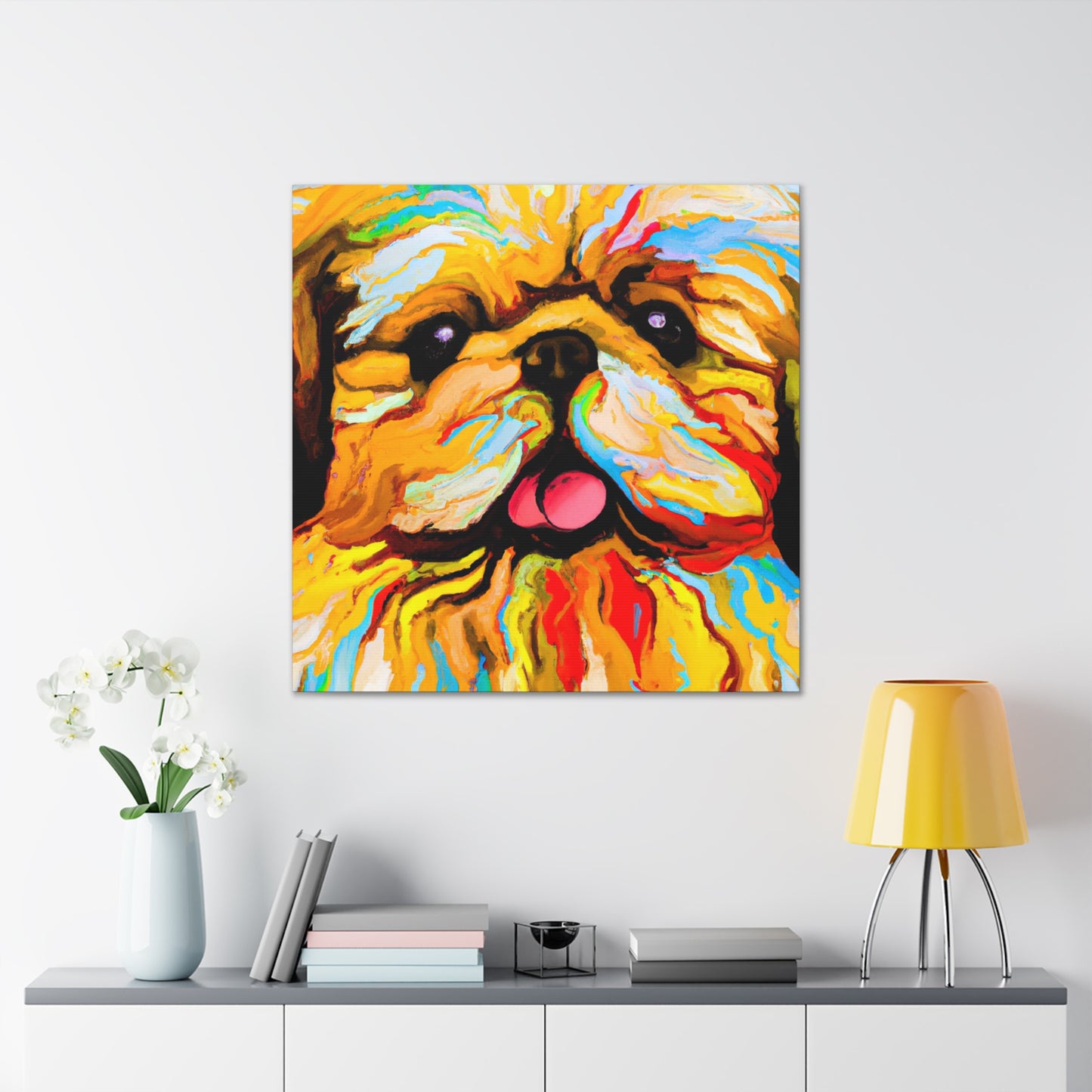 "Pekingese: 1940 Reflection" - Canvas