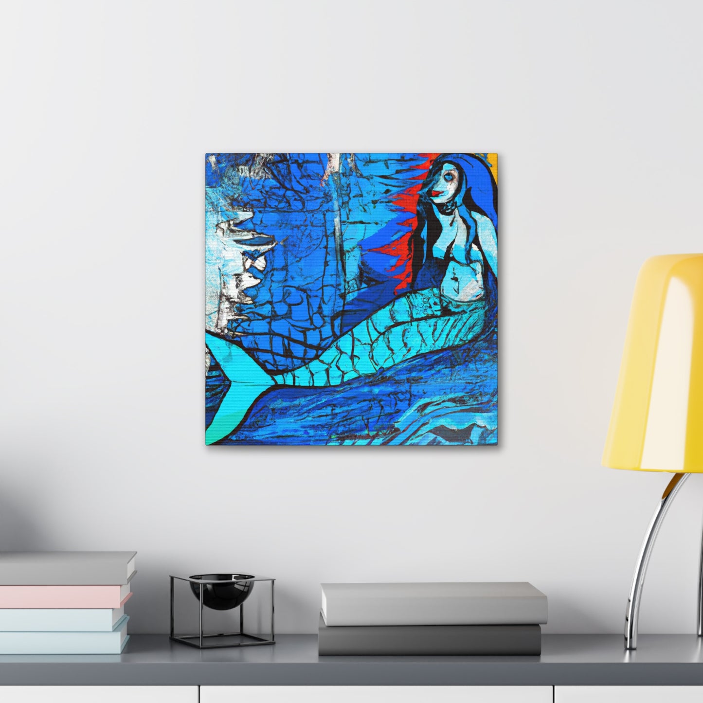 Mermaid in Moonlight - Canvas