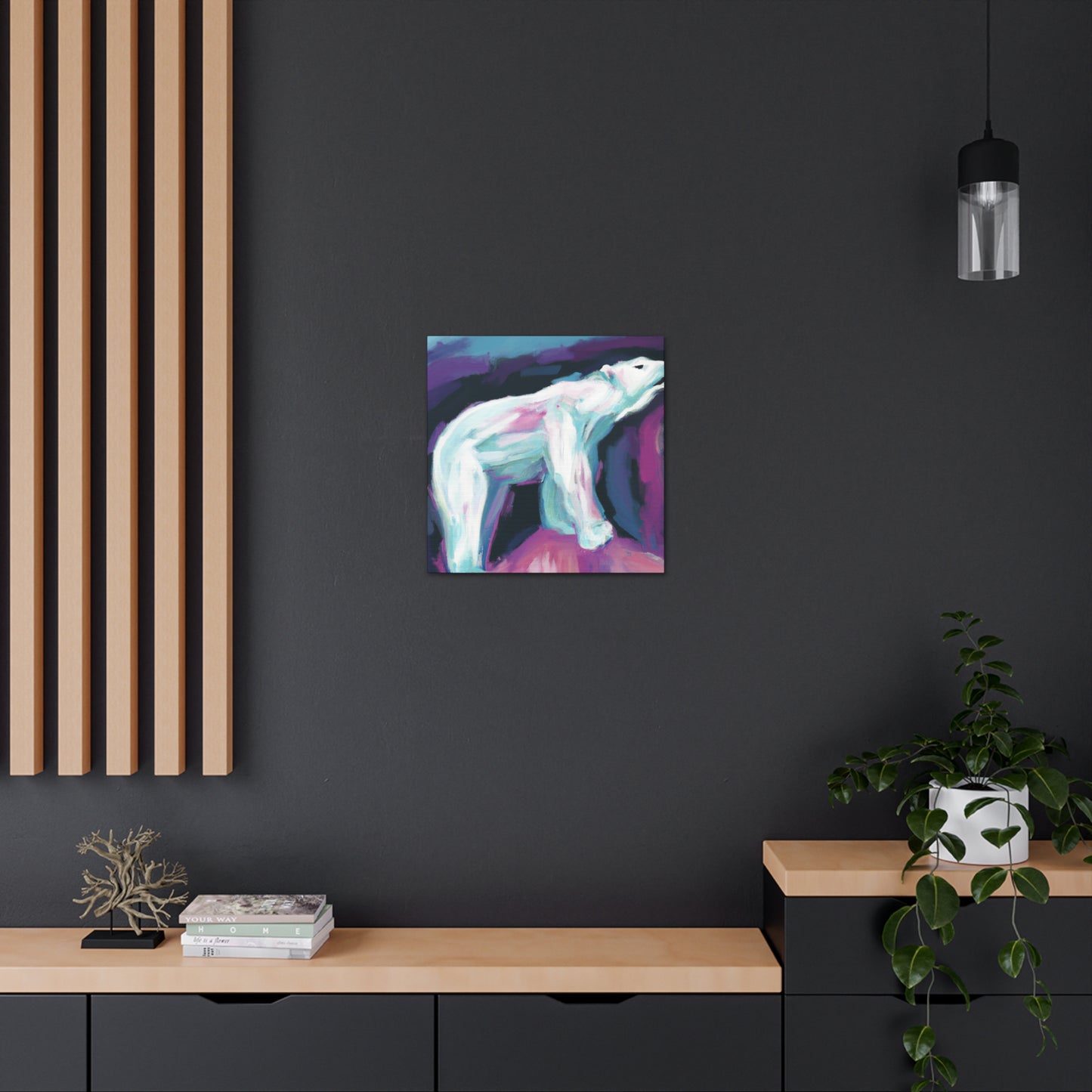 Polar Bear in Motion - Canvas