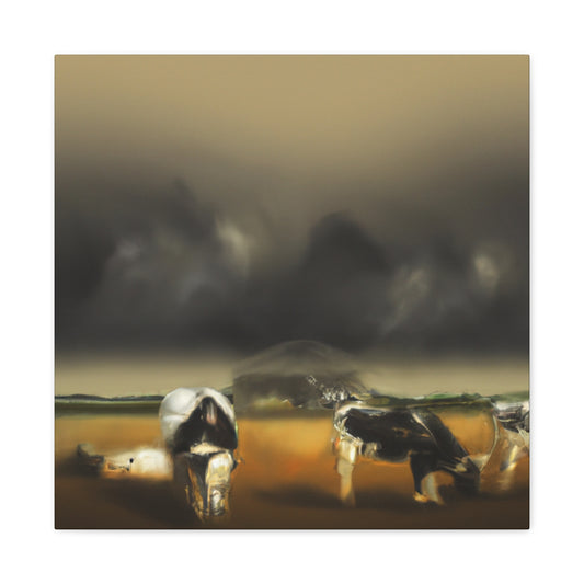 Pasture Dreaming Cow - Canvas